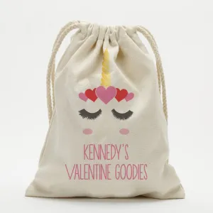 Valentine Goodies Custom Drawstring Sack