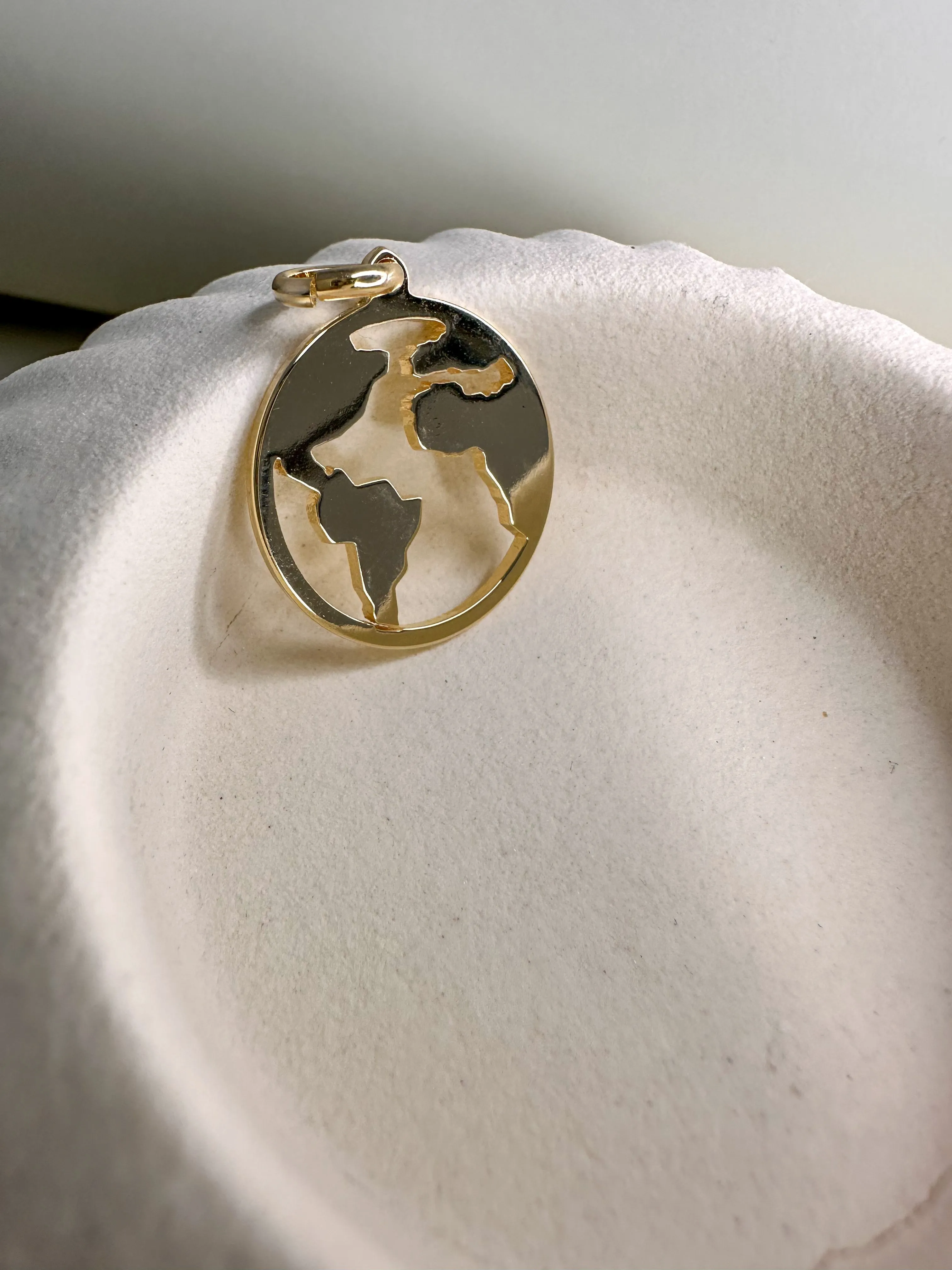 Velani Jewelry Globe Medallion Pendant