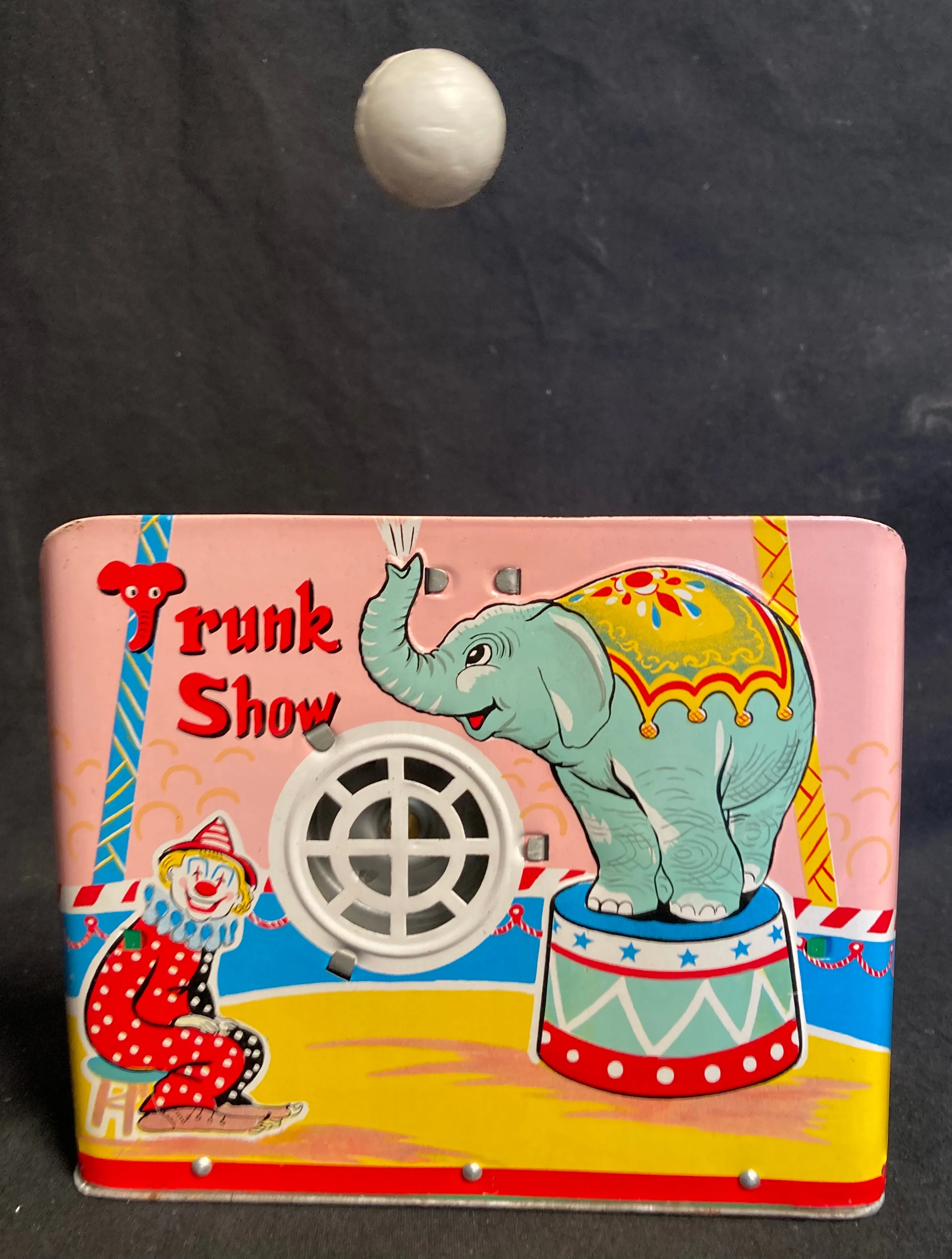 Vintage Horikawa Japan Battery Operated Circus Elephant Blowing Target Game