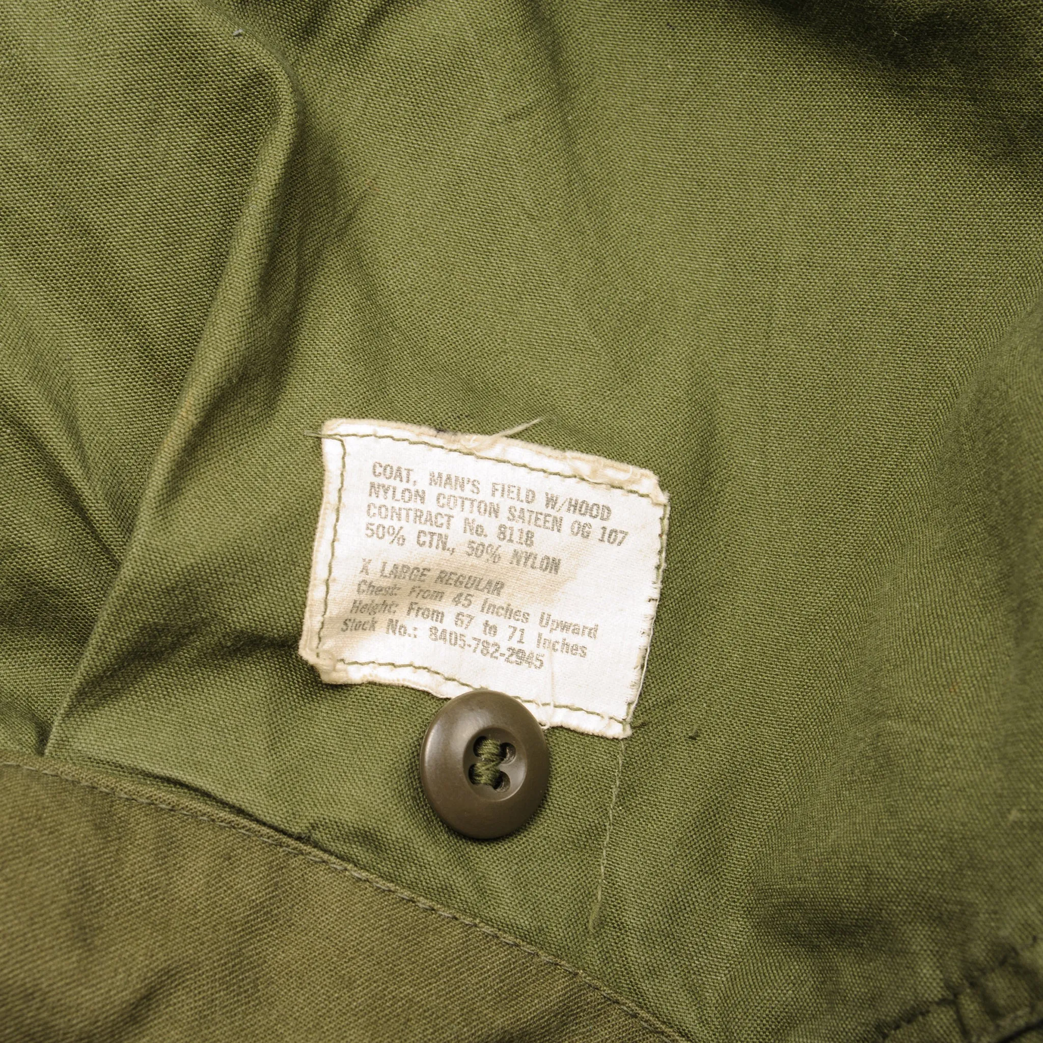 VINTAGE US ARMY M65 FIELD JACKET SIZE XL REGULAR 1966