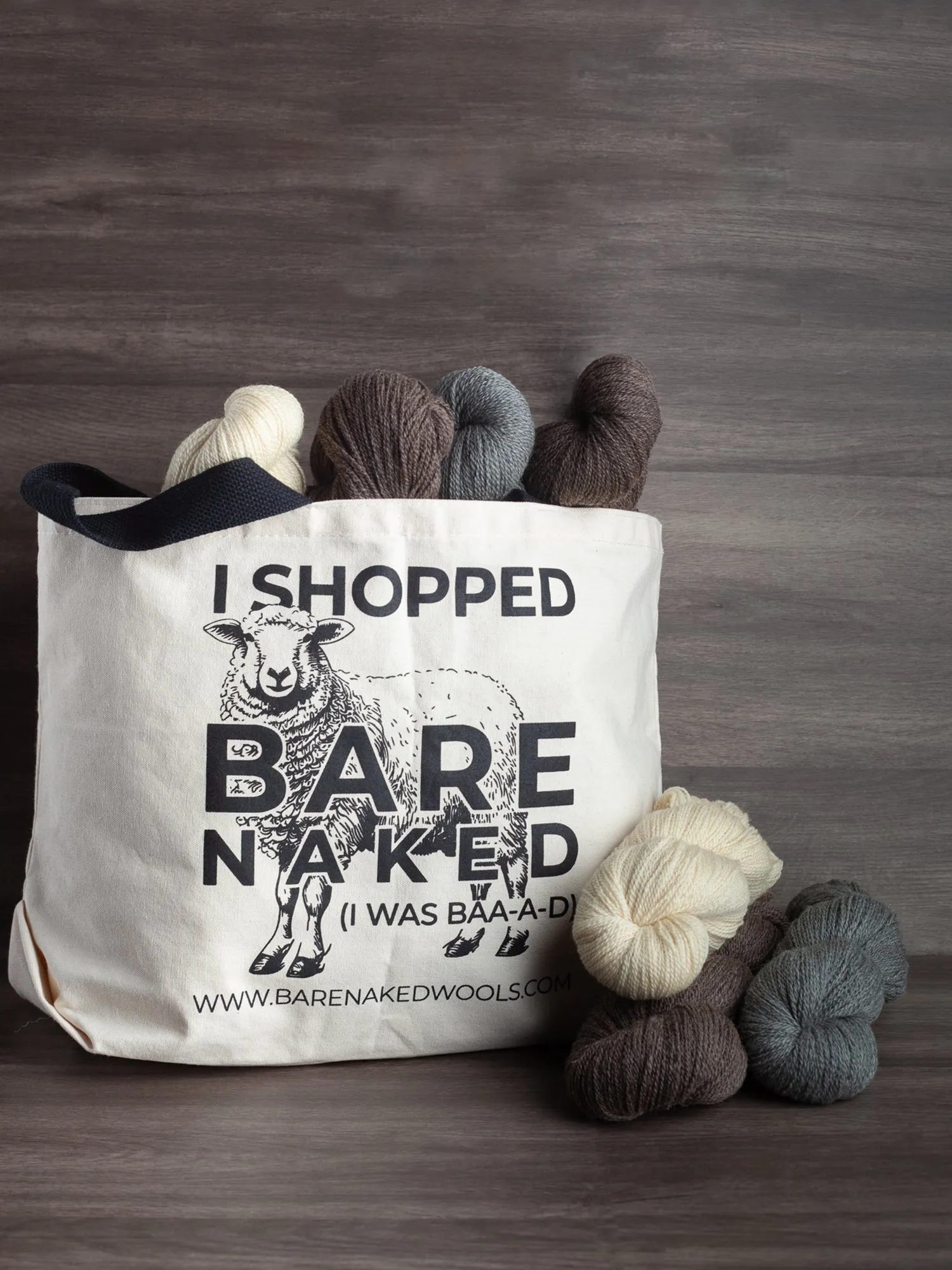 XL Tote Bag "I shopped Bare Naked"