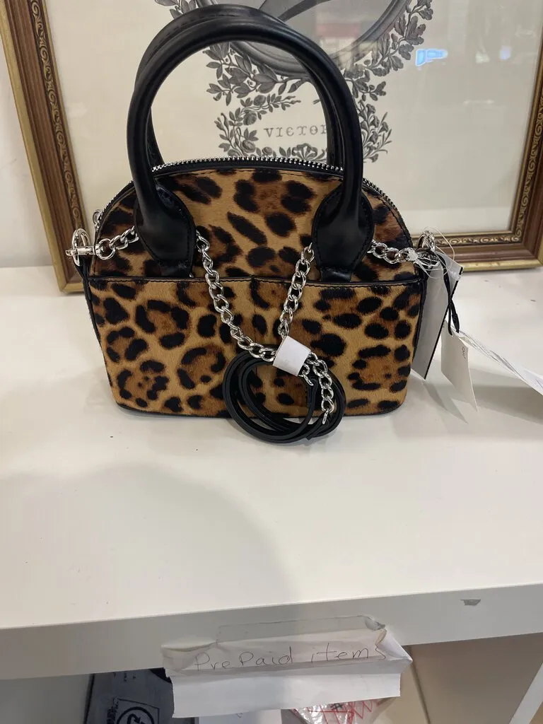 Zara animal print small handbag NWT